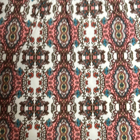 Allison Brittney Pink and Blue Sheath Midi Dress 3/4 Embroidered Sleeves - Picture 9 of 9